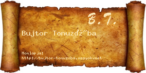 Bujtor Tonuzóba névjegykártya